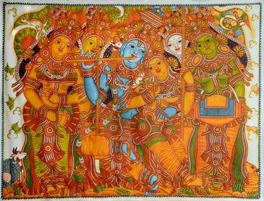 Radhamadhavam - Kerala Mural Painting thumb