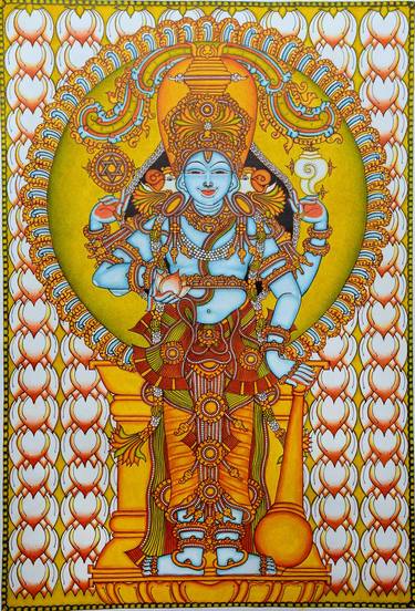 Maha Vishnu - Kerala Mural Painting thumb