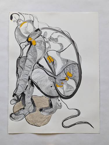 Original Abstract Body Drawing by Flavia Bertorello