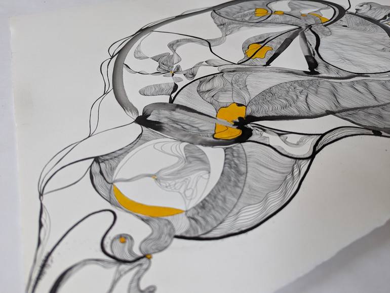 Original Abstract Body Drawing by Flavia Bertorello