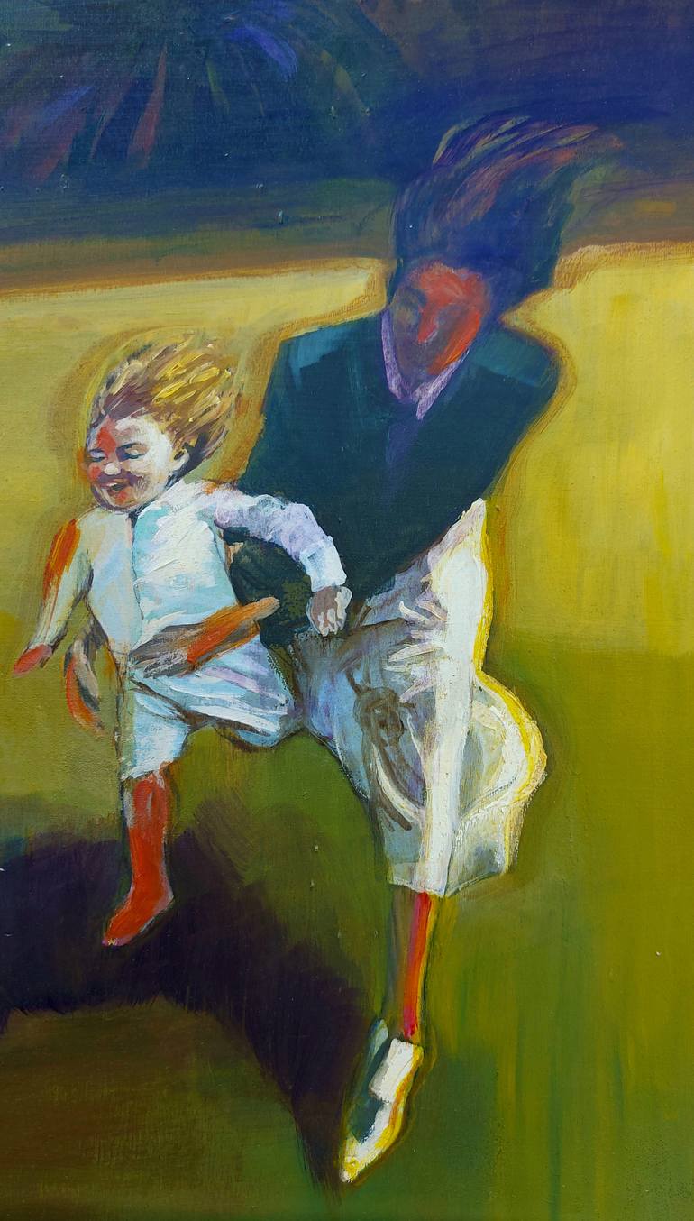 Original Expressionism Children Painting by Marco Ronga