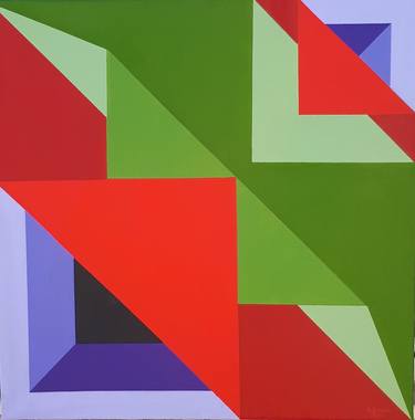 Original Abstract Geometric Paintings by Bulent Burgac