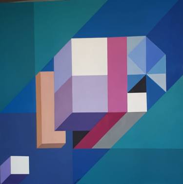 Original Abstract Geometric Paintings by Bulent Burgac