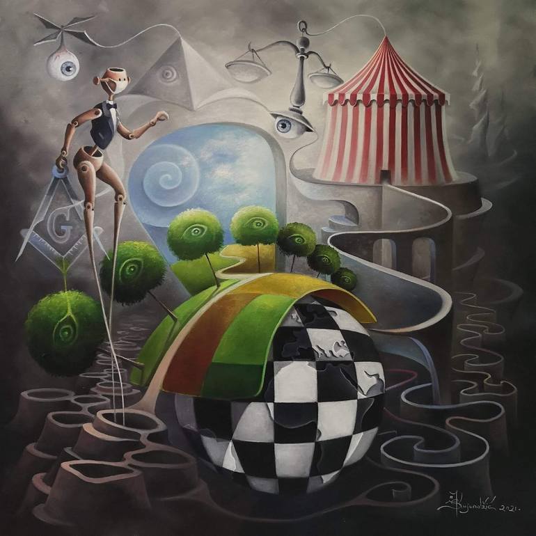 It All Goes To Circus Painting by Jean Orafo Saatchi Art