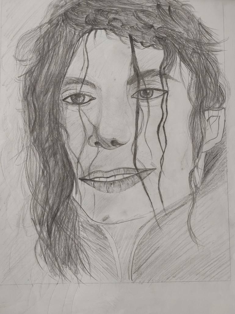 how to draw michael jackson face step by step