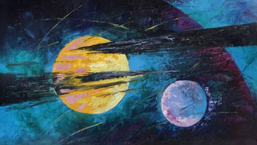 Original Expressionism Outer Space Paintings by Valerii Franchuk