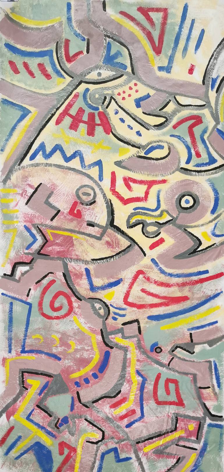 Original Conceptual Abstract Painting by Pim Tor