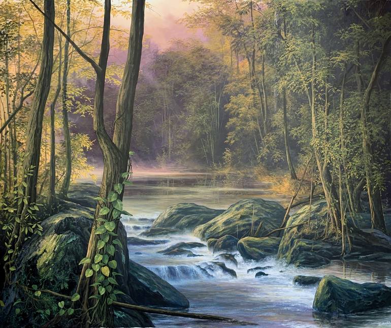 Original Realism Landscape Painting by Andres Gonzalez Diaz