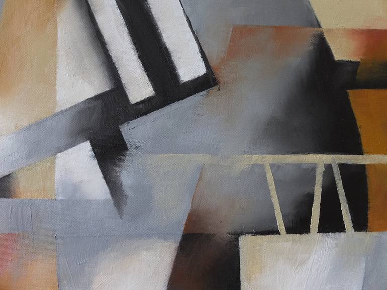 Original Abstract Architecture Painting by Francisco Silva Torrealba