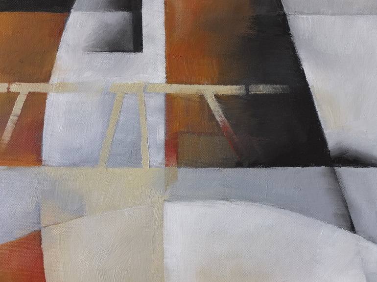 Original Abstract Architecture Painting by Francisco Silva Torrealba