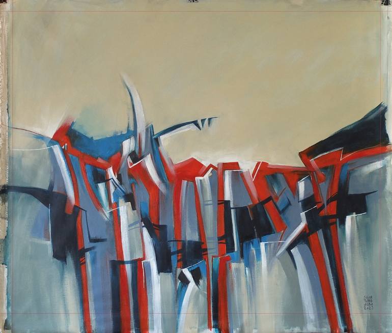 Original Abstract Expressionism Abstract Painting by Francisco Silva Torrealba