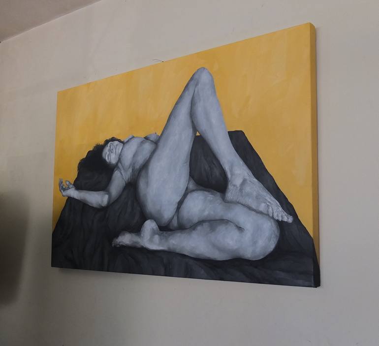 Original Realism Nude Painting by Francisco Silva Torrealba