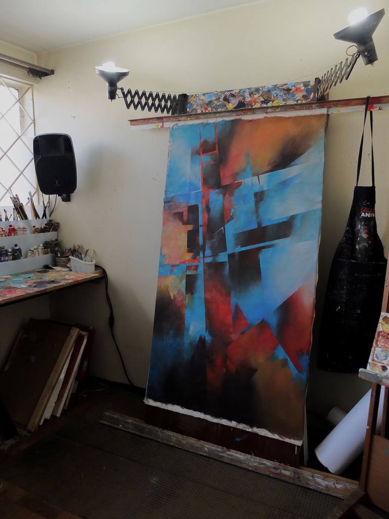 Original Abstract Painting by Francisco Silva Torrealba