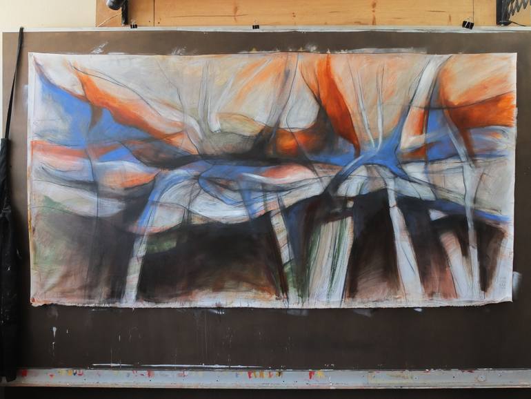 Original Abstract Expressionism Abstract Painting by Francisco Silva Torrealba