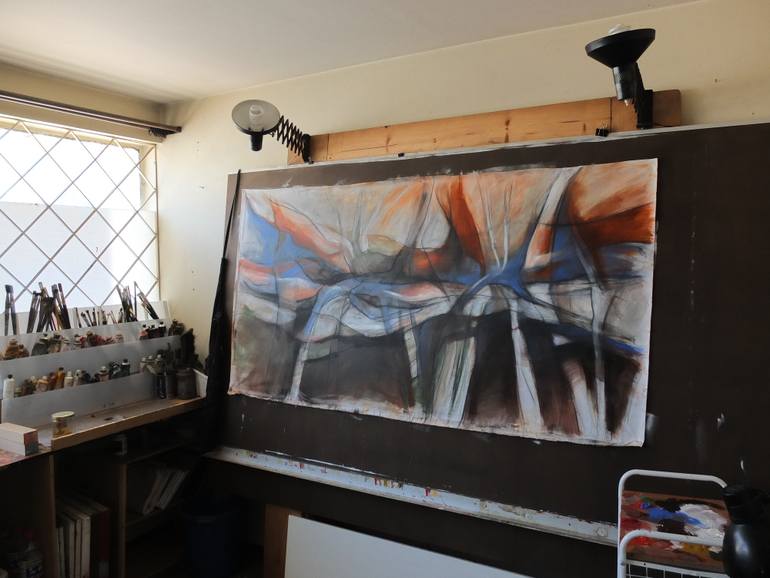 Original Abstract Expressionism Abstract Painting by Francisco Silva Torrealba