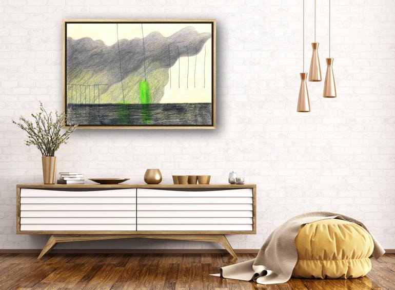 Original Bauhaus Abstract Drawing by Snezhana Denis