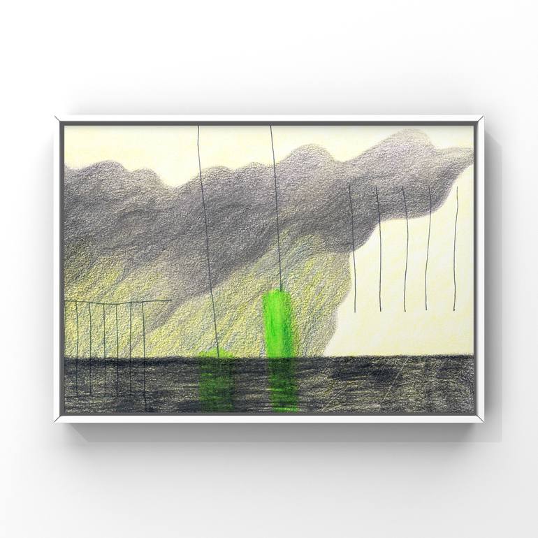 Original Bauhaus Abstract Drawing by Snezhana Denis