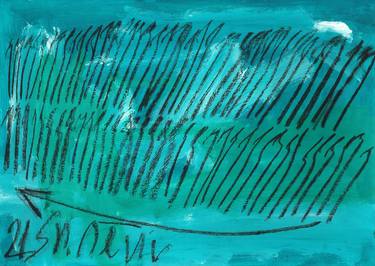 Aquamarine water of the warm ocean. Blue Meditative Art No.1 thumb