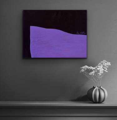A soft dark night. Small minimalistic painting 40 x 30 Art No. 40 thumb