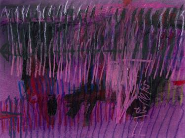 The energy of tantra. Purple abstraction on paper art No. 78 thumb