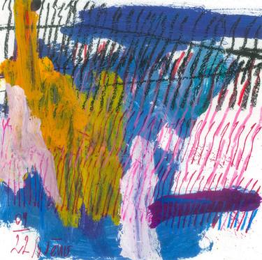 Holidays and bright colors of summer. Small abstract art No. 82 thumb