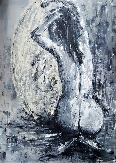 Print of Abstract Expressionism Women Paintings by Alina Maslakova
