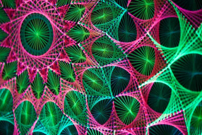 Original Art Deco Patterns Mixed Media by Pille Aro