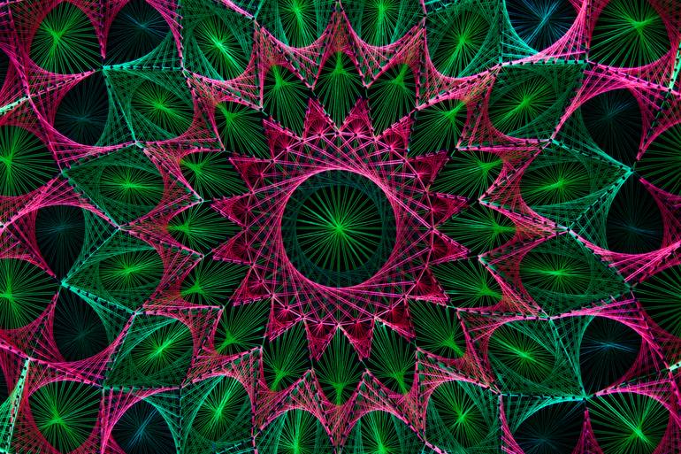 Original Art Deco Patterns Mixed Media by Pille Aro
