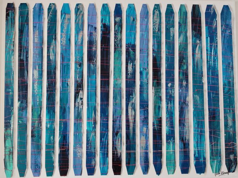 Ocean Fence Painting by Jean Lemay Saatchi Art