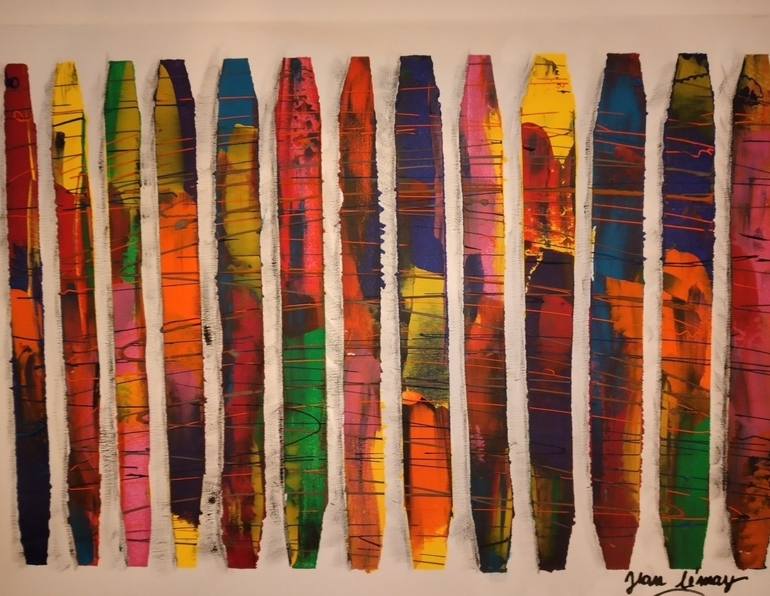 Motley Fence Painting by Jean Lemay Saatchi Art