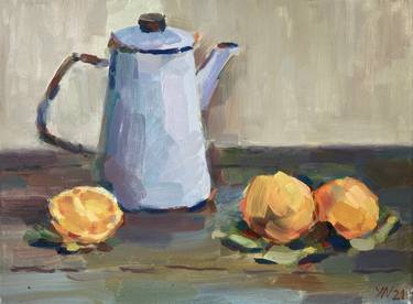 Still life with a pitcher and oranges thumb