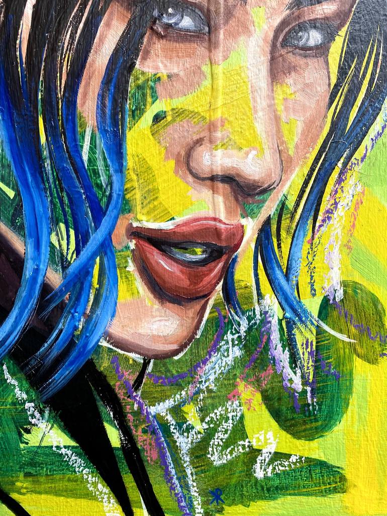 Original Pop Art Portrait Painting by Kate Revill