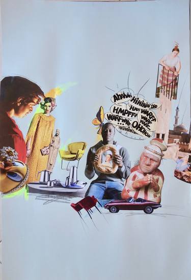 Original Dada World Culture Collage by Katell Gelebart