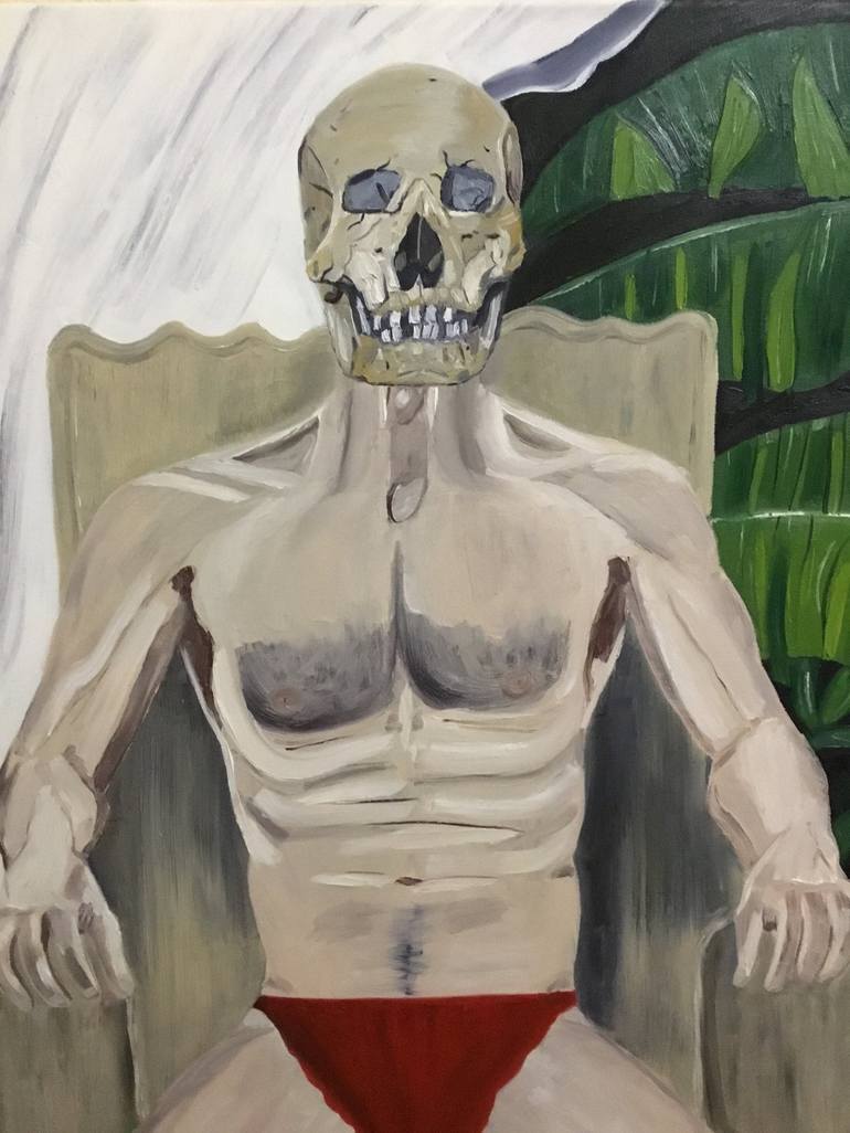 Original Conceptual Mortality Painting by Gonzalo Gutiérrez Muñoz