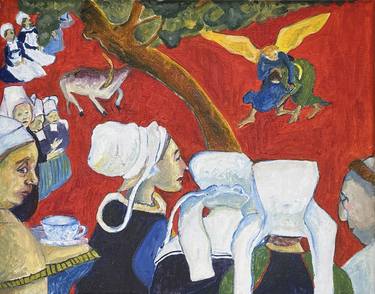 Original Figurative People Painting by Louise Brown