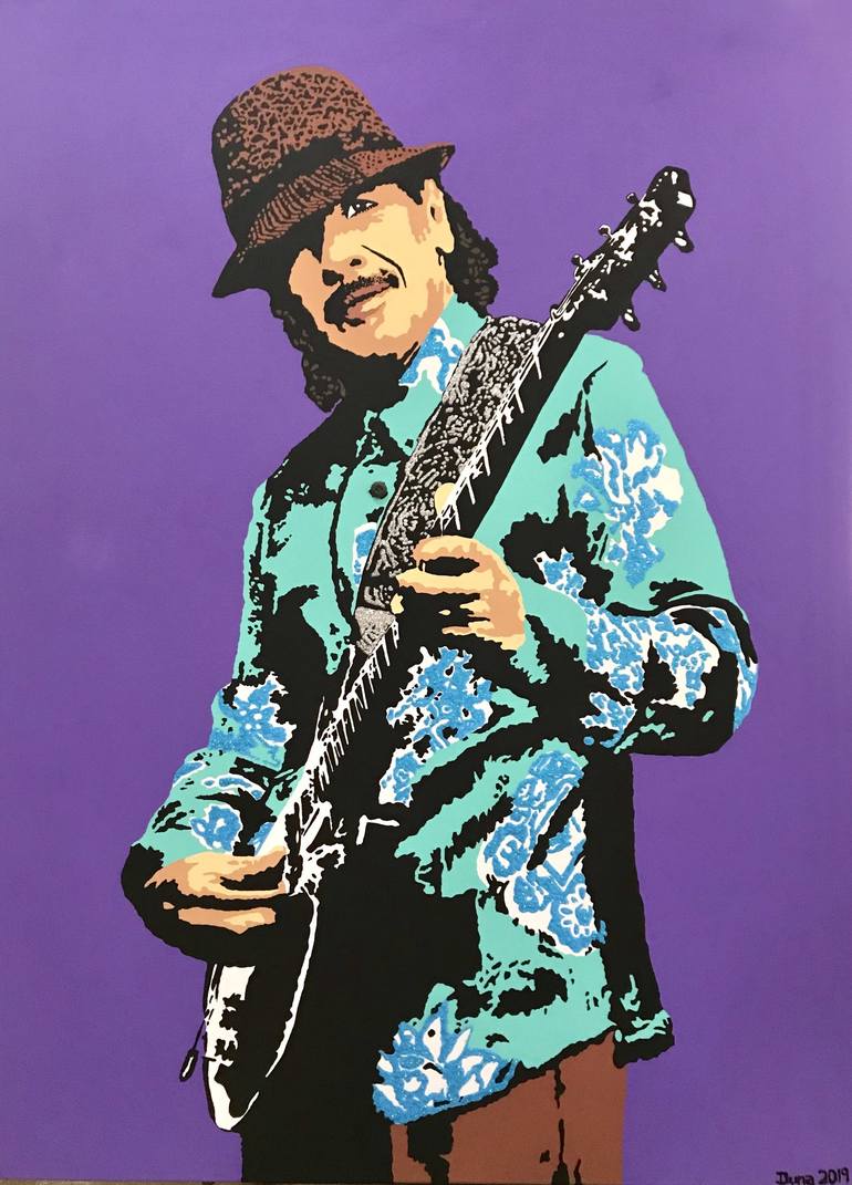 Carlos Santana Painting by Dyna Lomeli | Saatchi Art