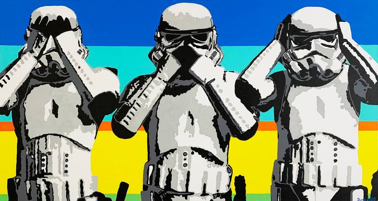 Original Pop Art Cinema Paintings by Dyna Lomeli