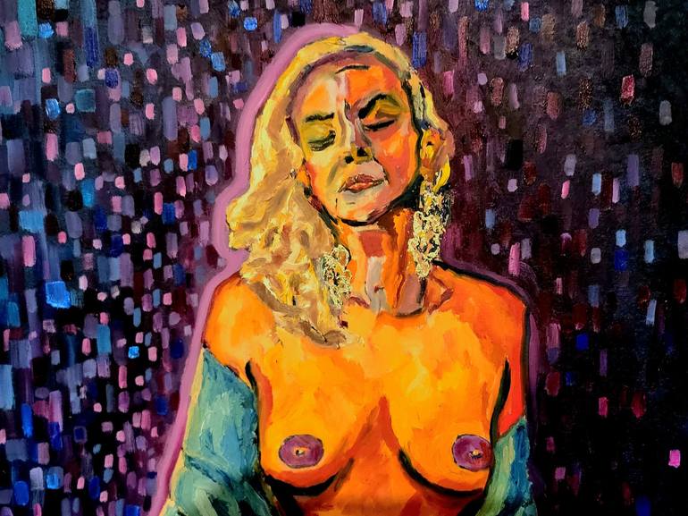 Original Expressionism Nude Painting by Fabio Giuliano
