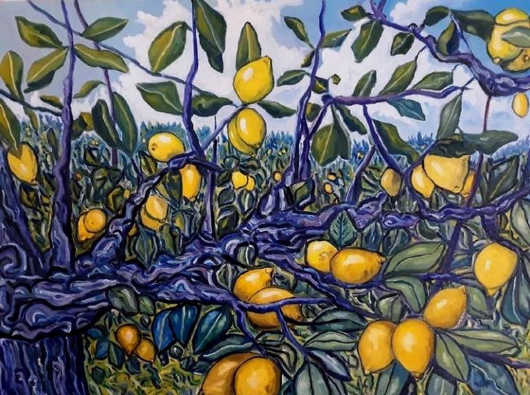 Lemon tree Painting by Fabio Giuliano