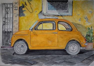 Print of Figurative Car Paintings by Fabio Giuliano