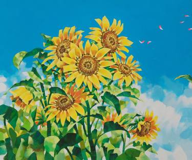 Original Expressionism Floral Paintings by Rahee Kang