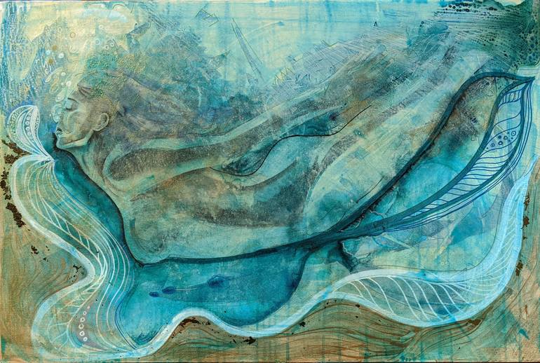 Float like foam on the sea Painting by Dianne Bowell | Saatchi Art