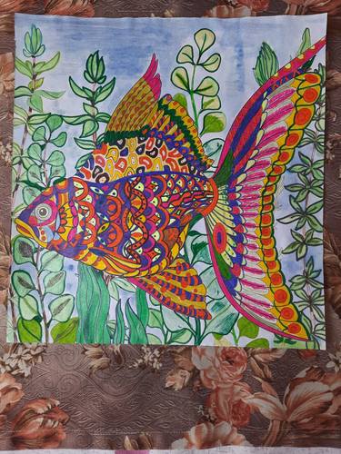 Print of Pop Art Fish Drawings by kriti pal