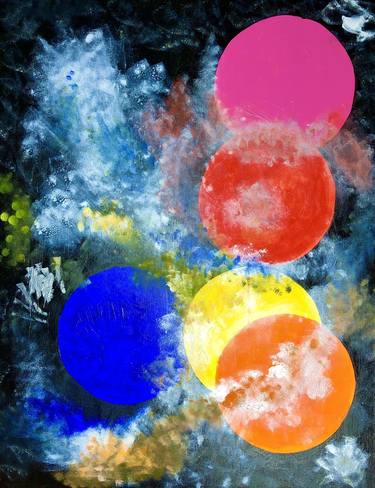 Space opera - original paintings acrylic on canvas original gift idea abstract paintings thumb