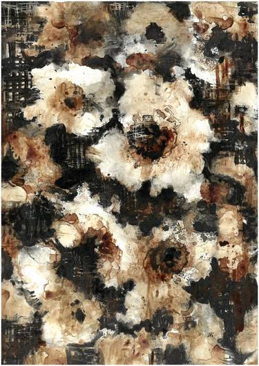 Original Abstract Expressionism Floral Mixed Media by Natalia Kudryavtseva