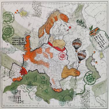 Original Abstract Aeroplane Paintings by Natalia Kudryavtseva