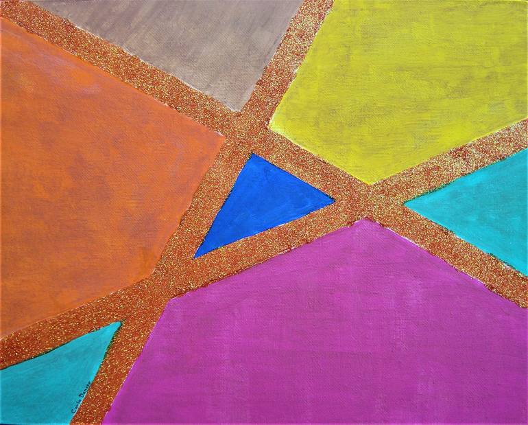 Original Abstract Expressionism Geometric Paintings by Carla Dancey