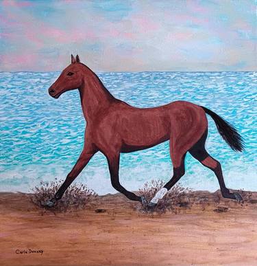 Original Impressionism Horse Painting by Carla Dancey