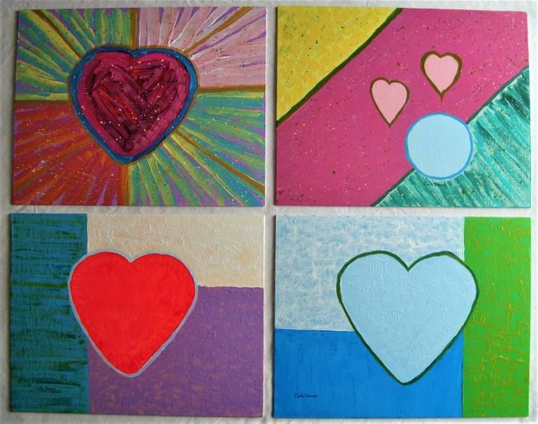 Original Pop Art Love Paintings by Carla Dancey