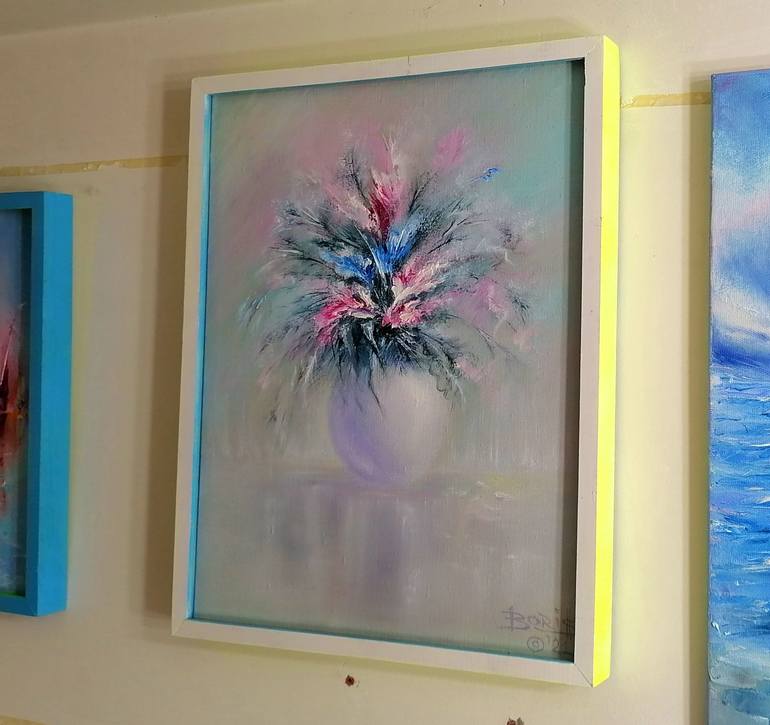 Original Abstract Floral Painting by Boris Sizov